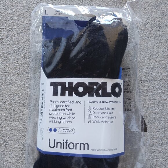 Thorlo Ankle High Work Socks Mens Shoe Size 10-13 (L) - New in Bag - Picture 3 of 5